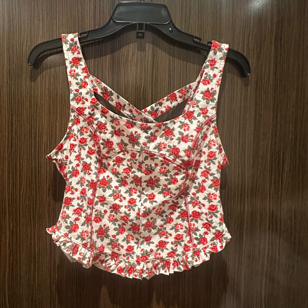 Mint Condition Free People Melanie Tank in Ivory Combo - Picture 3 of 4